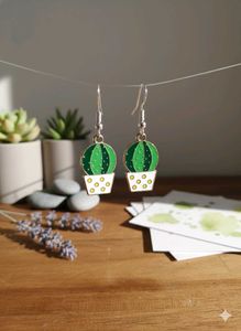 Cactus Earrings - Green & Quirky!