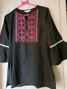 Black Embroidery Top