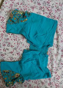 Embellished Teal Saree