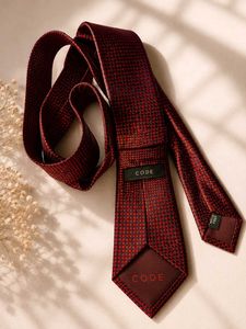 CODE Burgundy Textured Tie