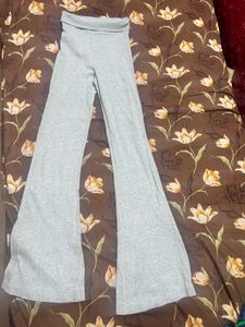 Grey Flared Leggings Pants