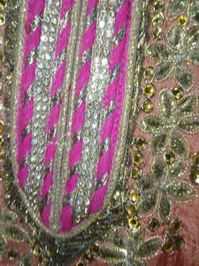 Peach &amp; Pink Embroidered Kurti