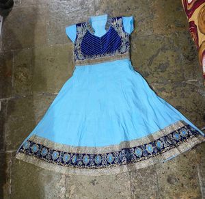 Beautiful Sky Blue Anarkali Kurti