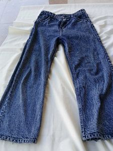 Wide Leg Acid Wash Jeans