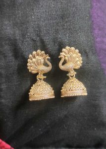 Peacock Jhumka Earrings