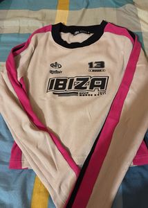 Zara Ibiza Graphic Long Sleeve Top
