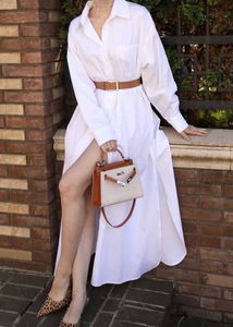 Chic White Button-Down Maxi Dress