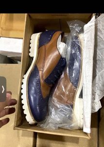 Unavera Rosch Wingtip Brogue Shoes Blue