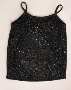 Sparkling Black Sequin Cami Top PRICE DROP GIRLIES