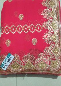 Beautiful Hot Red Saaree ❤️🔥.                                 Beautifully Embroidery Saree Full Work On Saree. Perfect For Wedding Functions Beautiful Red Colour