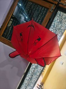 Cute Red Umbrella with Bunny Ears