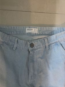 snitch Light Wash Cargo Jeans
