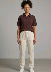 Burgundy Zip Neck Polo  tshirt unisex