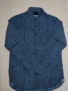 SCOTCH AND SODA Patterned Blue Long Sleeve Shirt