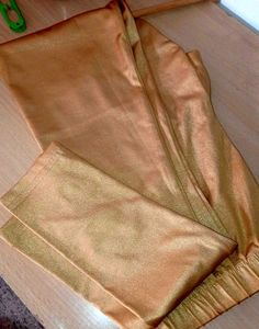 Rich Gold &amp; Blue gown (frock )with legging free na