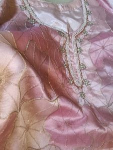 Beautiful Pink Floral Kurta Set