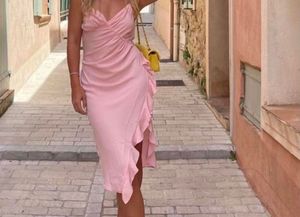Pink Knee Length Dress