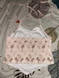 Cheongsam-style halter neck top