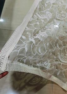 Net White Dupatta