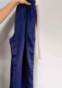 Navy Blue Satin Pajama Set