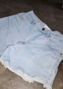 Light Blue Denim Shorts
