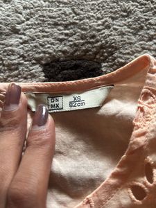 DNMX Embroidered Peachy Pink Top