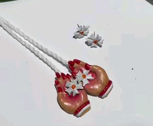 Unique Hand Pendant & Earrings Set