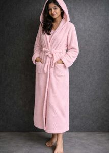 Soft Pink Plush Robe