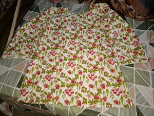 Boho Floral Print Tunic Top