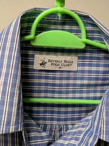 Men's Blue Striped Casual Shirt
