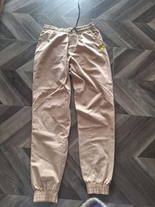 Khaki Joggers with Smiley Face