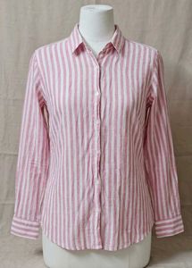 Pink and White Striped Shirt