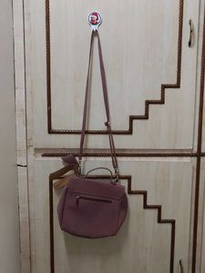 Stylish Mauve Handbag with Bow