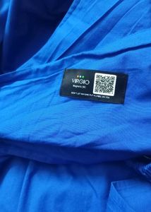 Virgio Open Back Blue Dress