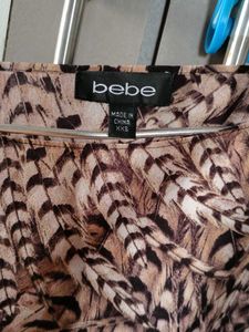 Bebe One Shoulder Kaftan Dress