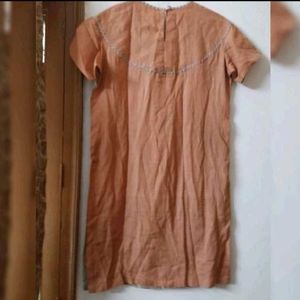 Embroidered Khadi cotton kurta set