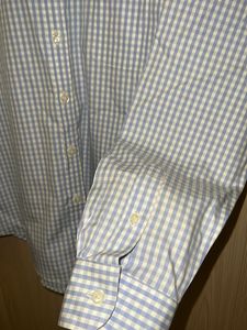 LL Bean Blue Gingham Button-Up Shirt