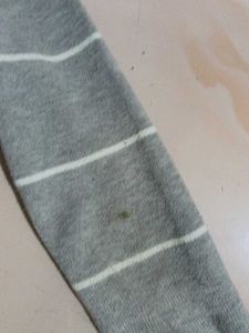 Grey Striped Long Sleeve Top