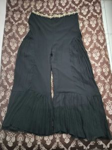 Designer Black Embellished plazo pair