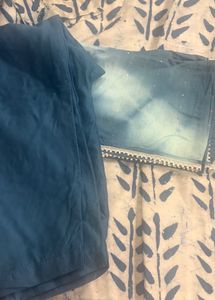 Blue &amp; White Block Print Kurta
