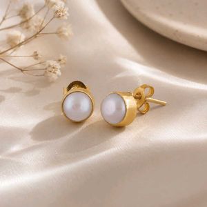 real Pearl Stud Earrings