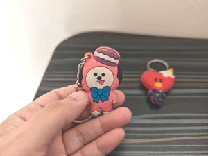 BT21 Keychains - TATA &amp; CHIMMY