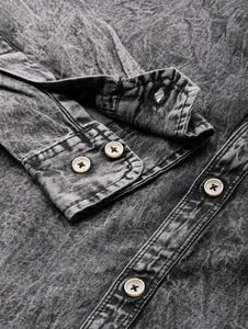 Men's Grey Denim Shirt