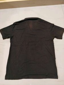 Men's Dark Grey Zip Polo Shirt