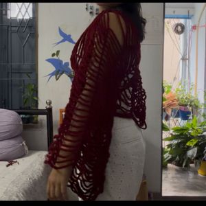 crochet spider web top
