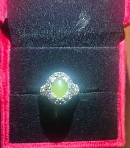 Gemstone Silver Ring Vintage design