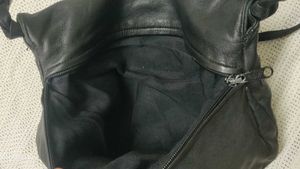 vintage Black Leather Handbag