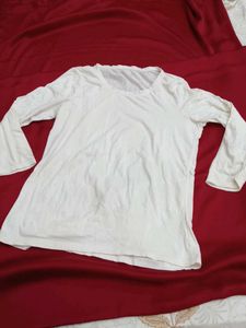 Simple White Long-Sleeve Top