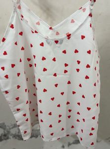 White cami with red hearts