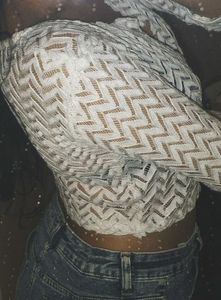 White Lace Cropped Bolero Top